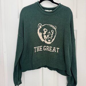 The Great The Bear Pullover in Deep Bottle Green Size 2